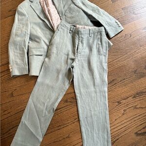 Ralph Lauren Kids Sage Green Linen Suit Set